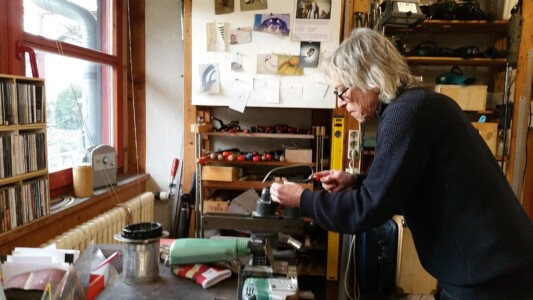 Jochen Warth in der Warkstatt (Dez 2016)