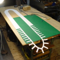 Blick in die Werkstatt von Jochen Warth: Arbeit einer neuen Skulptur 10/2020 Foto zum Arbeitsfortschritt